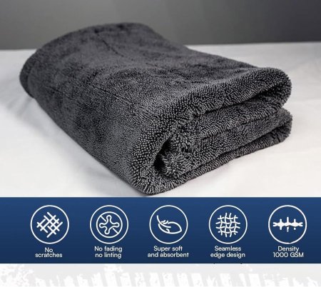 منشفة مايكروفايبر فائقة الامتصاص 🚗✨ مقاس 60×90 سم